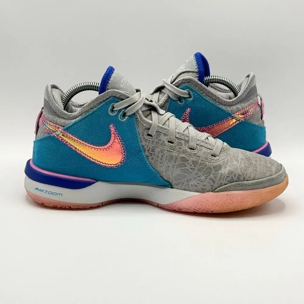 Nike Zoom LeBron NXXT Gen basketball Shoe Wolf Grey and Pink Spell - US Big Kids